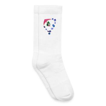 Glittering umbrella and flower ring - Kids Tennis Socks - white - Right