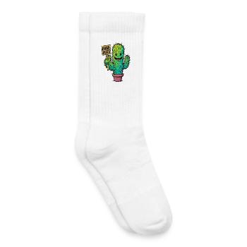 Cactus with Free Hugs - Kids Tennis Socks - white - Right