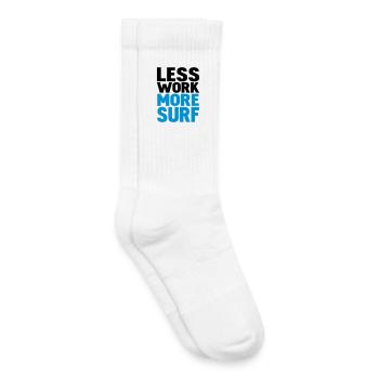 moins de travail plus de ressac - Chaussettes de tennis bio enfant - blanc - Droite