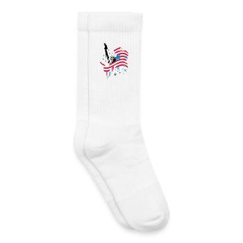 bienvenue - Chaussettes de tennis bio enfant - blanc - Droite