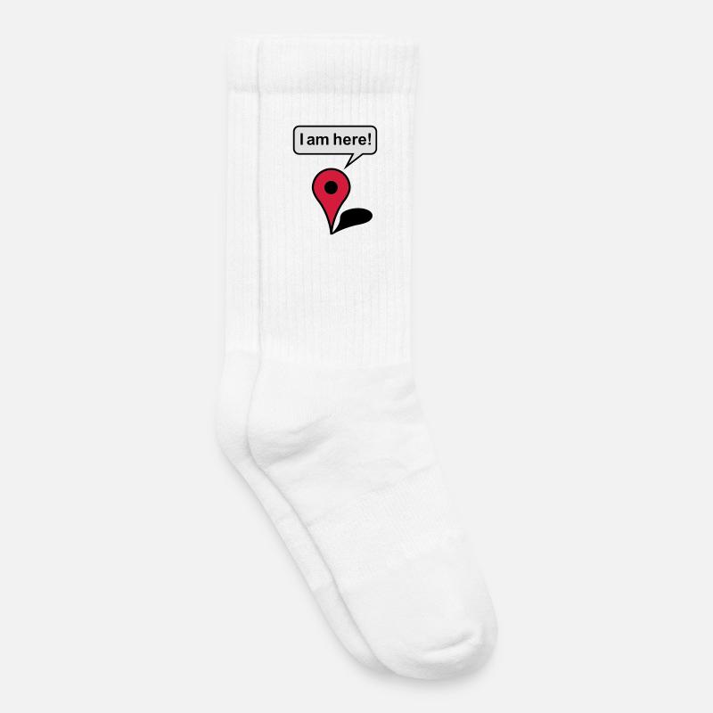 I am here! Google Maps - Kinder Tennissocken - Weiß