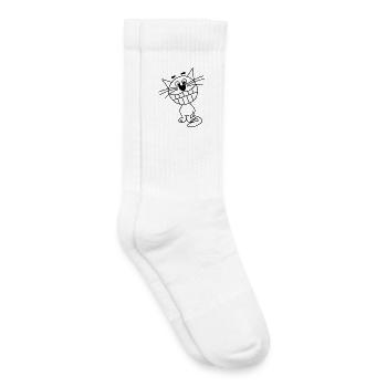 Grinsekatze - Kinder Tennissocken - Weiß - Rechts