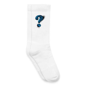 Fragezeichen Graffiti - Kinder Tennissocken - Weiß - Rechts