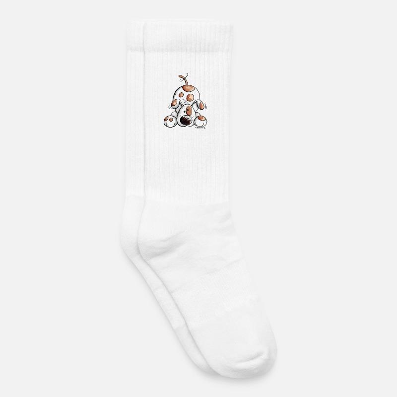 Drolliges Hundetier - Kinder Tennissocken - Weiß