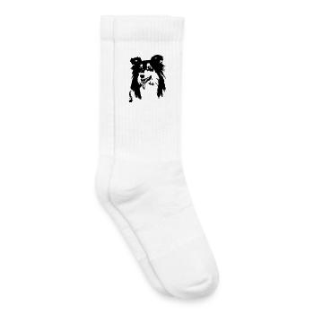 Collie head - Kids Tennis Socks - white - Right