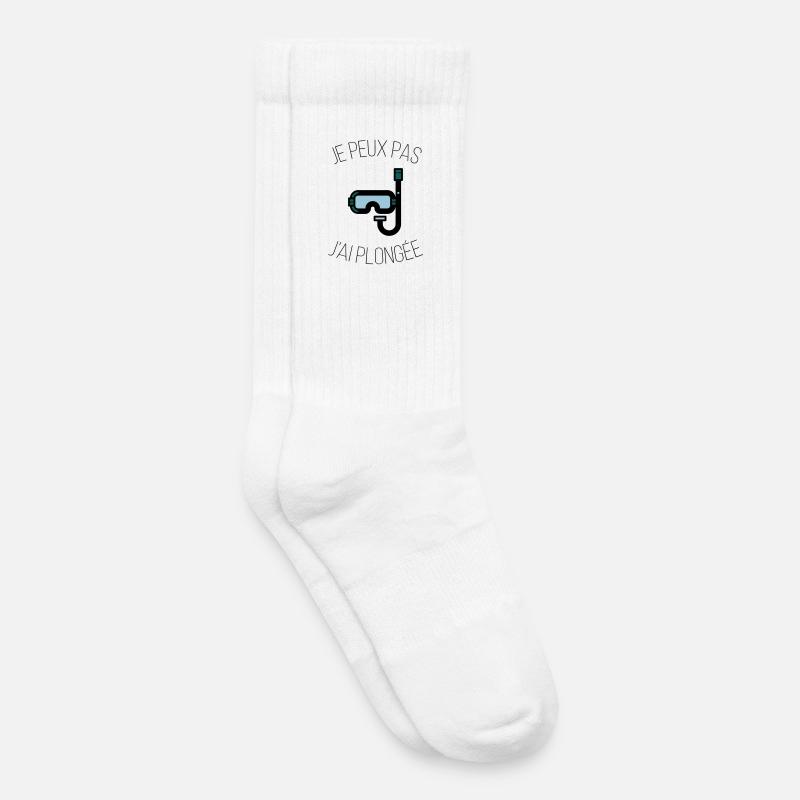 i can't i dived - Kids Tennis Socks - white