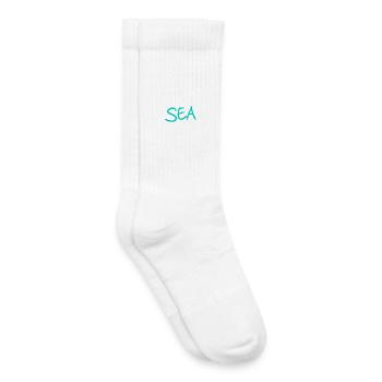 J’ai besoin de vitamines Sea Summer en disant - Chaussettes de tennis bio enfant - blanc - Droite
