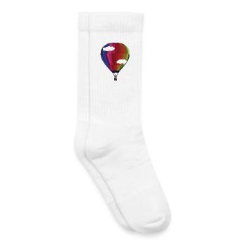 Ballon - un morceau de liberté. - Chaussettes de tennis bio enfant - blanc - Droite