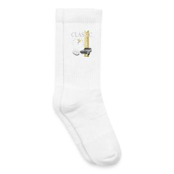 Voitures automobiles classiques - Chaussettes de tennis bio enfant - blanc - Droite