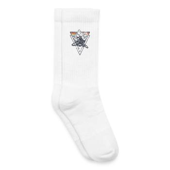 Sonnenuntergang der Gipfelgeometrie - Kinder Tennissocken - Weiß - Rechts