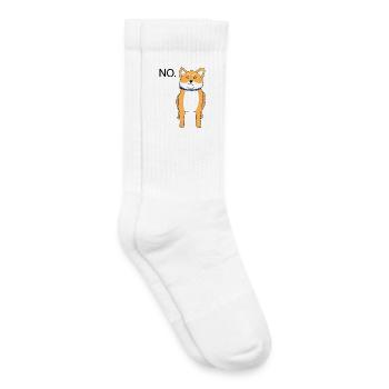 Shiba Inu Hund - NO - Gassi Herrchen Frauchen Dog - Kinder Tennissocken - Weiß - Rechts