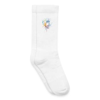 Farben Striche Design - Kinder Tennissocken - Weiß - Rechts