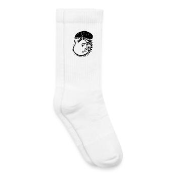 Squelette de monstre extraterrestre noir - Chaussettes de tennis bio enfant - blanc - Droite