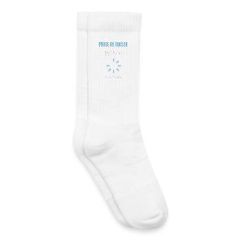 Prise de masse en cours - Chaussettes de tennis bio enfant - blanc - Droite