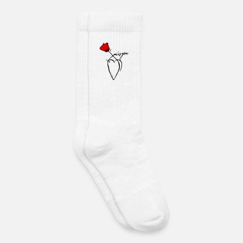 Werde dich vermissen - Kinder Tennissocken - Weiß