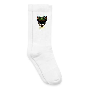 Cute toxic frog - Kids Tennis Socks - white - Right