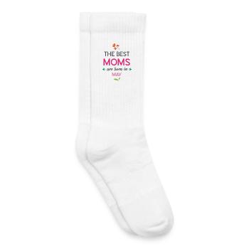 Die besten Mütter werden im Mai geboren - Kinder Tennissocken - Weiß - Rechts
