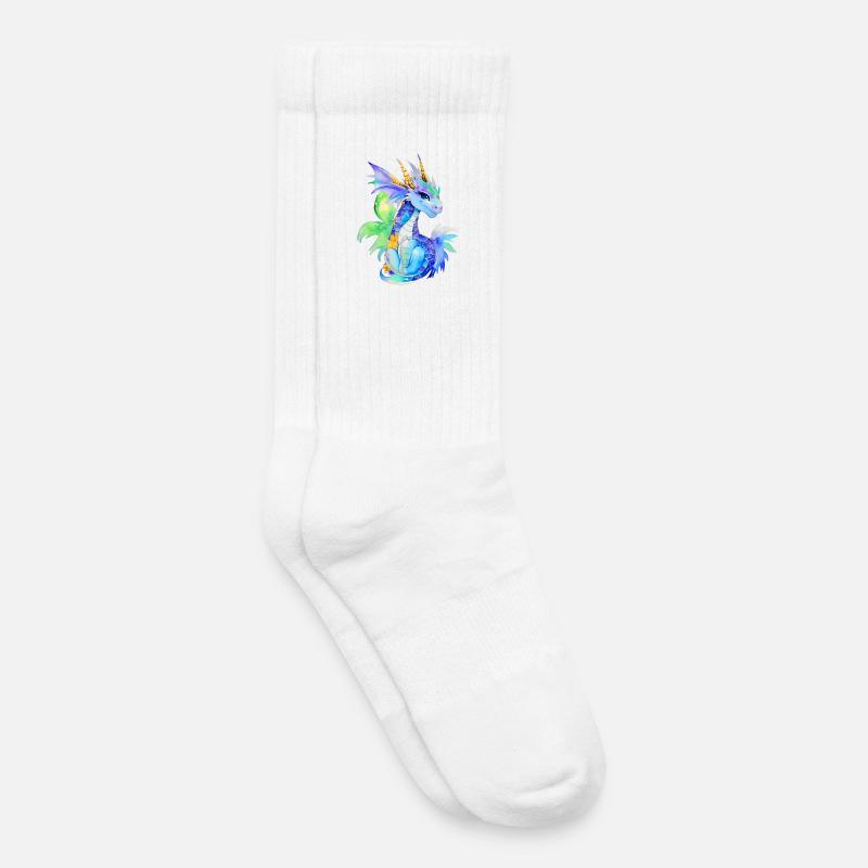Kleiner Drache - Kinder Tennissocken - Weiß