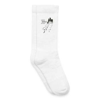 Hund Pferd Reiterin - Never walk alone, Backprint - Kinder Tennissocken - Weiß - Rechts