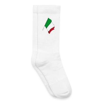 Drapeau de l’Italie - Chaussettes de tennis bio enfant - blanc - Droite