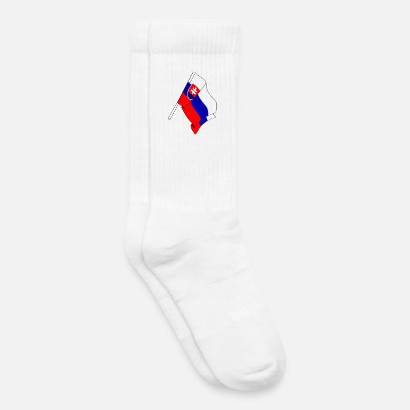 Flagge der Slowakei - Kinder Tennissocken - Weiß