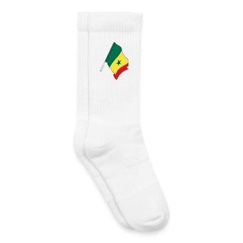Drapeau du Sénégal - Chaussettes de tennis bio enfant - blanc - Droite