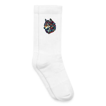 Loup - Chaussettes de tennis bio enfant - blanc - Droite