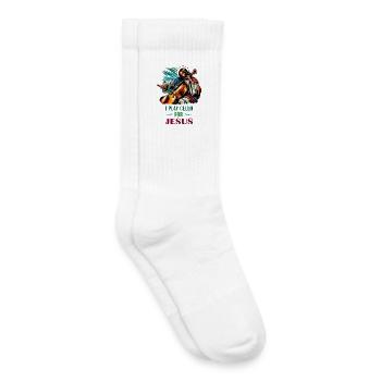 I play cello for Jesus cellist music - Kids Tennis Socks - white - Right