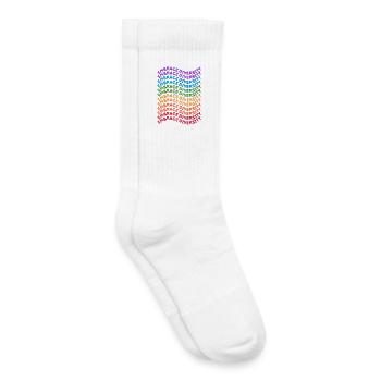 Embrasser la diversité - Chaussettes de tennis bio enfant - blanc - Droite