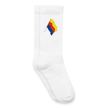 Drapeau de la province de Hollande du Nord - Chaussettes de tennis bio enfant - blanc - Droite