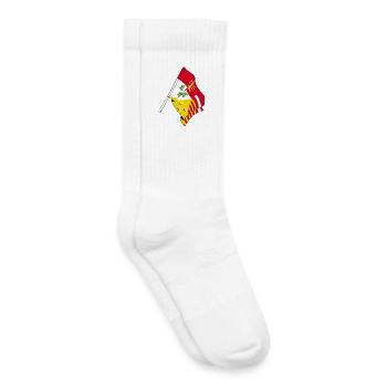 Flag province of Liège Belgium - Kids Tennis Socks - white - Right