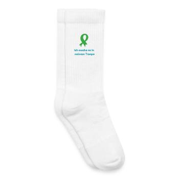 Je le fais à mon rythme - Chaussettes de tennis bio enfant - blanc - Droite