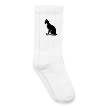 Abessiner Katze - Kinder Tennissocken - Weiß - Rechts