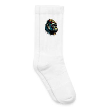 Gorille - Chaussettes de tennis bio enfant - blanc - Droite