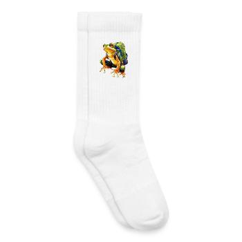 Grenouille Alpiniste / Grenouilles de randonnée - Chaussettes de tennis bio enfant - blanc - Droite
