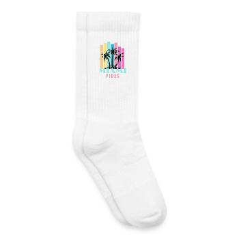 Vibrations de Miami - Chaussettes de tennis bio enfant - blanc - Droite