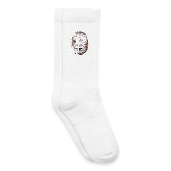 Silhouette Baby Men on dirty Background - Kinder Tennissocken - Weiß - Rechts