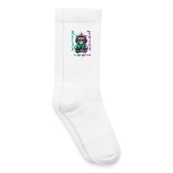 CatDJ Hip-Hop Splash - Chaussettes de tennis bio enfant - blanc - Droite