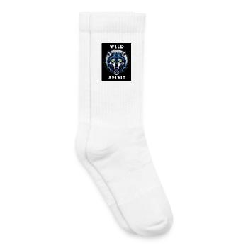 Wilder Wolf Geist Dinosaurier Design - Kinder Tennissocken - Weiß - Rechts