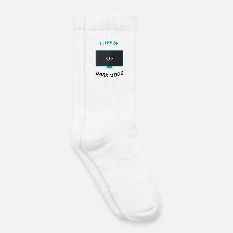 Programmeur Motivation Design - Chaussettes de tennis bio enfant - blanc