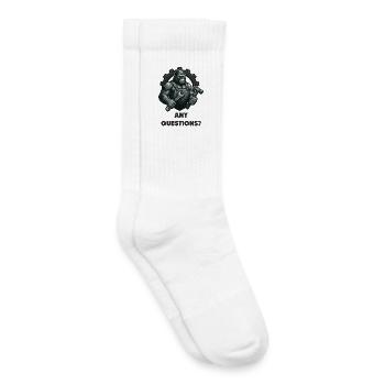 Strong gorilla forged motif - Kids Tennis Socks - white - Right