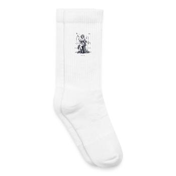 Sorcière mystique avec baguette magique - Chaussettes de tennis bio enfant - blanc - Droite