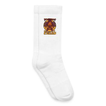Wildes Fledermaus-Symbol T-Shirt Design - Kinder Tennissocken - Weiß - Rechts