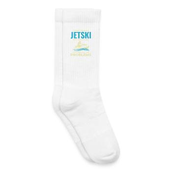 Humour Jetski Conduite Citation Ocean Lifestyle - Chaussettes de tennis bio enfant - blanc - Droite