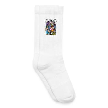 Cat king with power and luxury - Kids Tennis Socks - white - Right