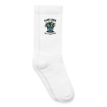 Ich Liebe Pflanzen - Botanik Flora Lustiger Spruch - Kinder Tennissocken - Weiß - Rechts