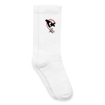 Hand holding a puzzle half of a heart - Kids Tennis Socks - white - Right