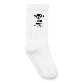 Abstract CO2 Climate Protection Design - Kids Tennis Socks - white - Right