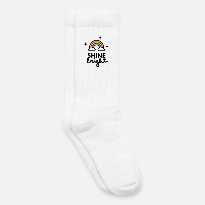Shine Bright-Logo - Kinder Tennissocken - Weiß