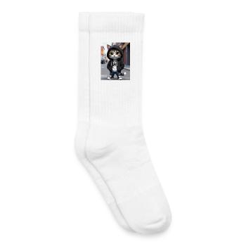 City Cat Hoodie Streetwear - Kids Tennis Socks - white - Right
